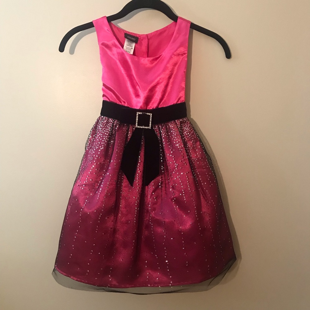 Girls Holiday Editions Satin & Tulle Formal Dress